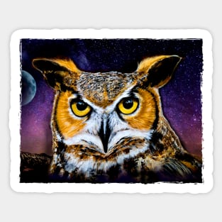 Moonlight owl - animal guide Sticker